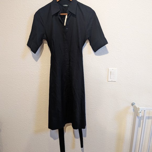 NWT Lauren Ralph Lauren Short Sleeved Shirt Dress | Size 8 - Picture 1 of 9